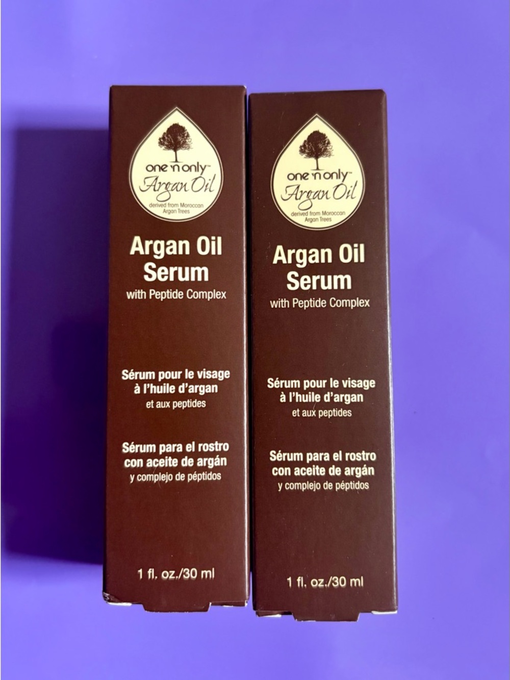 One 'n Only Argan Oil Face Serum 1oz Peptide Complex Hydrating Anti Aging